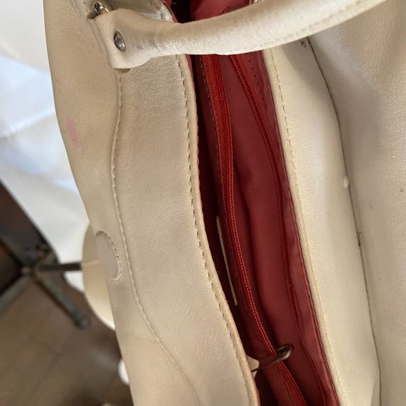 Cole Haan White Leather Shoulder Bag - Picture 4 of 10